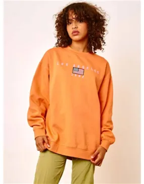 LOS ANGELES Sweat Shirt in Orange (Minor Defect)