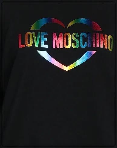 Love Moschino  |Heart Long Sleeves Cotton Logo Hoodies & Sweatshirts