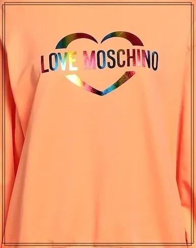 Love Moschino  |Heart Long Sleeves Cotton Logo Hoodies & Sweatshirts