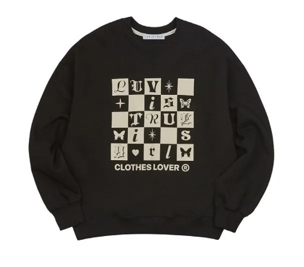 LUV IS TRUE  |Street Style Cotton Hoodies & Sweatshirts