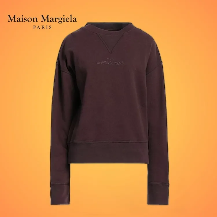 Maison Margiela  |U-Neck Long Sleeves Plain Cotton Hoodies & Sweatshirts