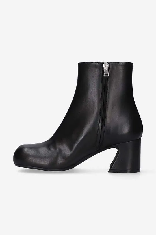 Marni leather ankle boots women's black color