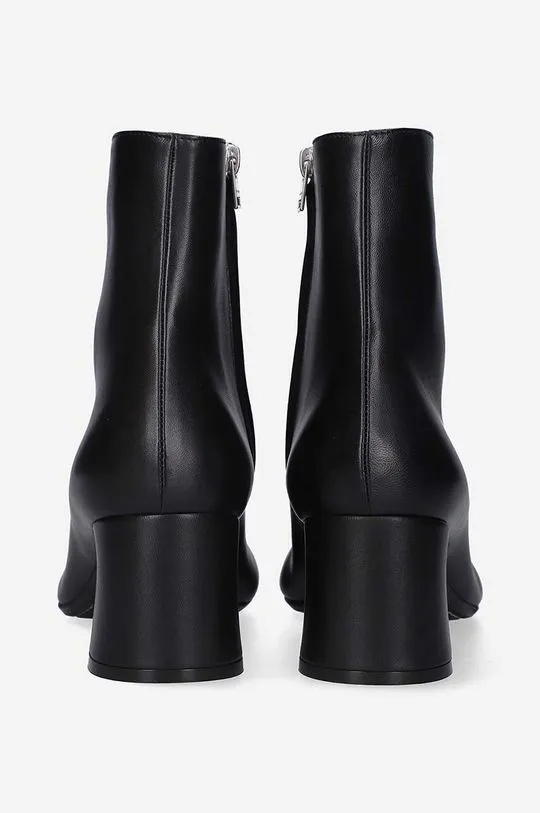 Marni leather ankle boots women's black color