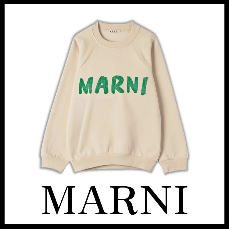 MARNI  |Unisex Street Style Logo Hoodies & Sweatshirts