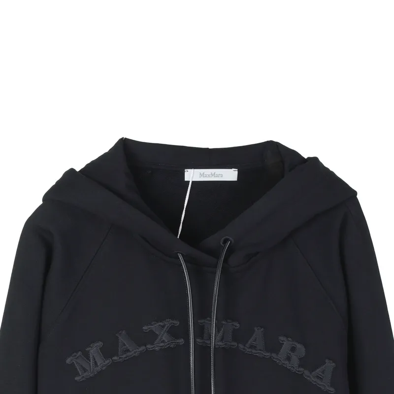 MaxMara  |Long Sleeves Plain Leather Cotton Oversized Logo