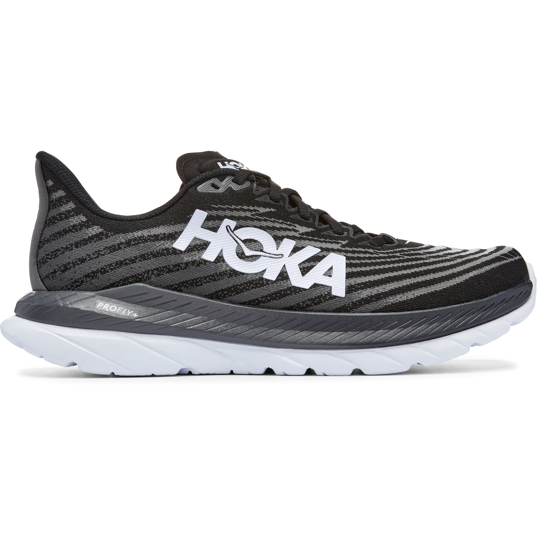 Men's Hoka One One Mach 5, Black/Castlerock, 10 2E Wide