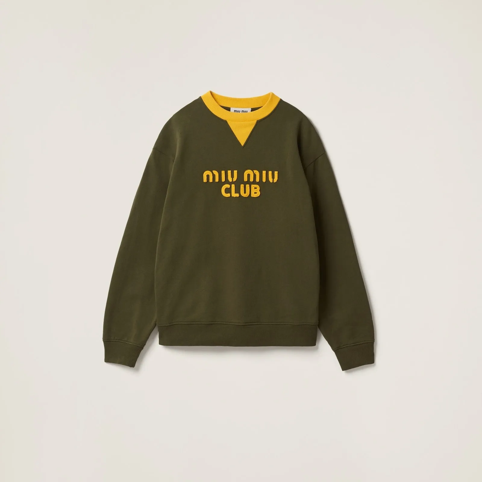 MiuMiu  |Long Sleeves Plain Cotton Logo Hoodies & Sweatshirts