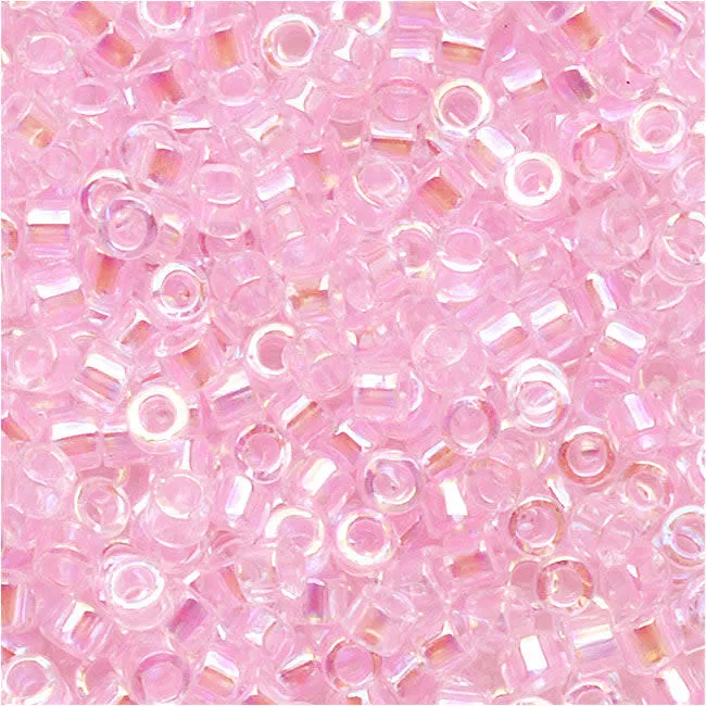 Miyuki Delica Seed Beads, 11/0 Size, #071 Lined Pink AB (7.2 Gram Tube)