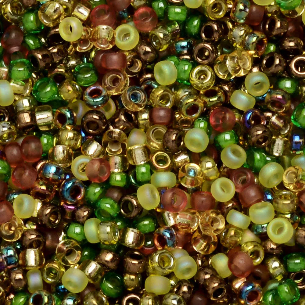 Miyuki Round Seed Beads, 15/0, #9MIX07 Earthtones Mix (8.2 Gram Tube)