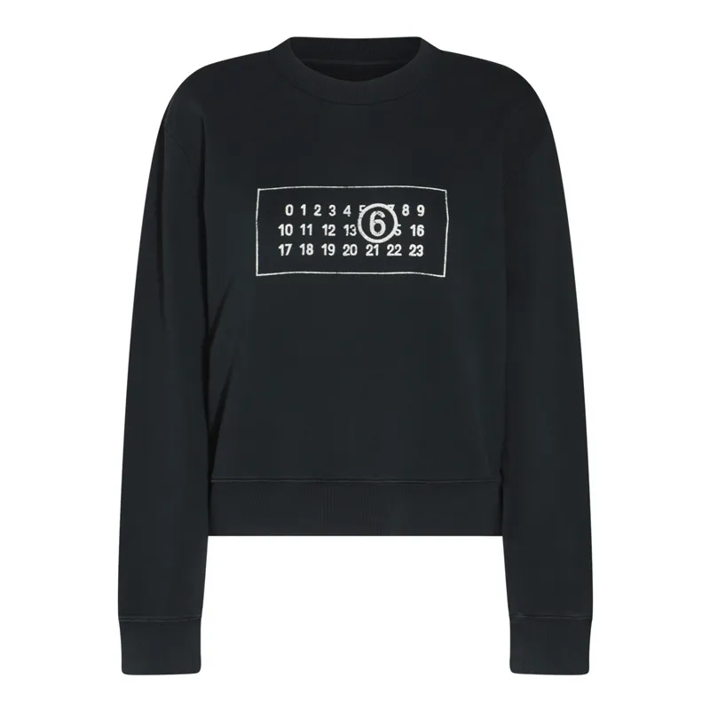 MM6 Maison Margiela  |Crew Neck Sweat Long Sleeves Plain Cotton Logo