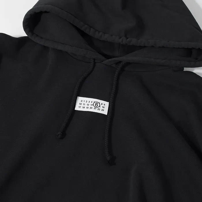 MM6 Maison Margiela  |Long Sleeves Plain Cotton Logo Hoodies & Sweatshirts