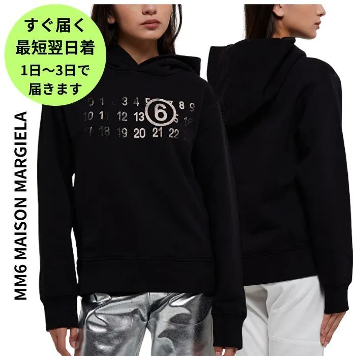 MM6 Maison Margiela  |Unisex Long Sleeves Cotton Logo Hoodies & Sweatshirts