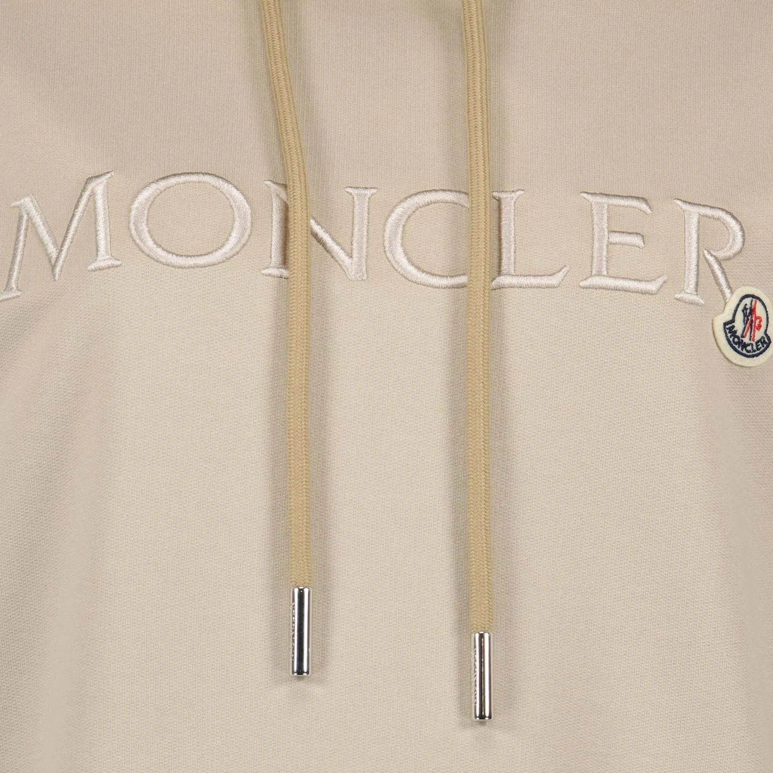 MONCLER  |Long Sleeves Plain Cotton Logo Hoodies & Sweatshirts