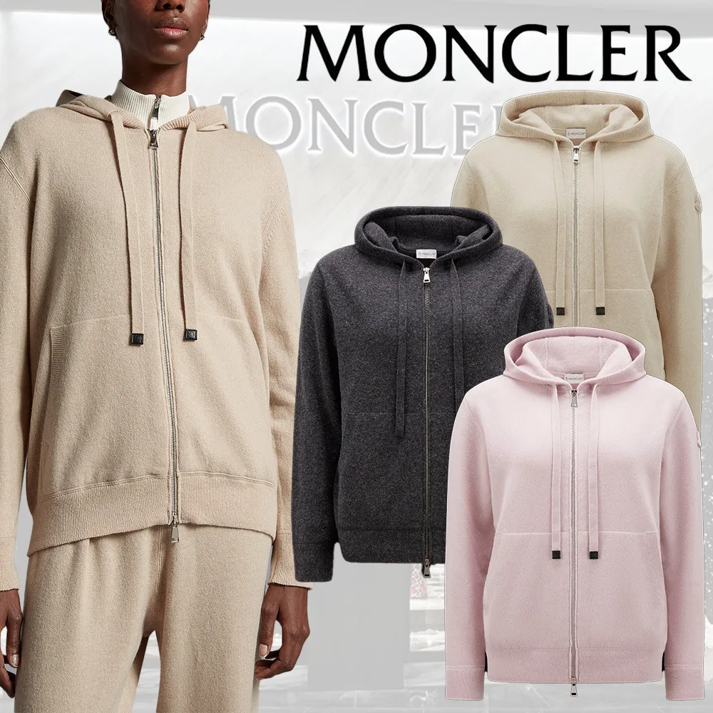 MONCLER  |Street Style Long Sleeves Plain Logo