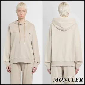 MONCLER  |Unisex Street Style Oversized Logo Hoodies & Sweatshirts