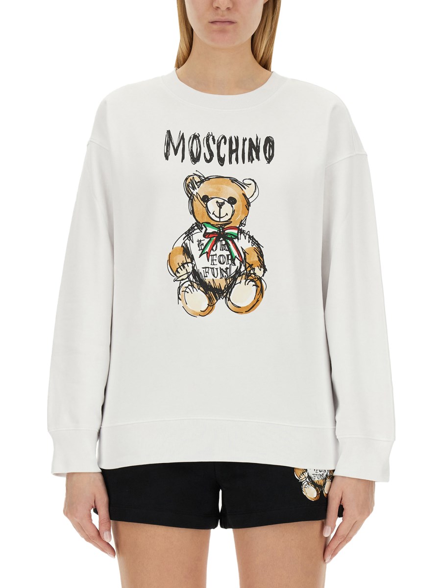 MOSCHINO    COTTON SWEATSHIRT WITH LOGO