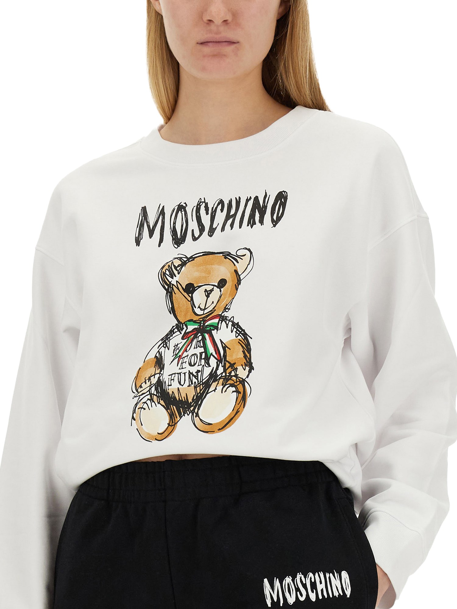 MOSCHINO    COTTON SWEATSHIRT WITH LOGO