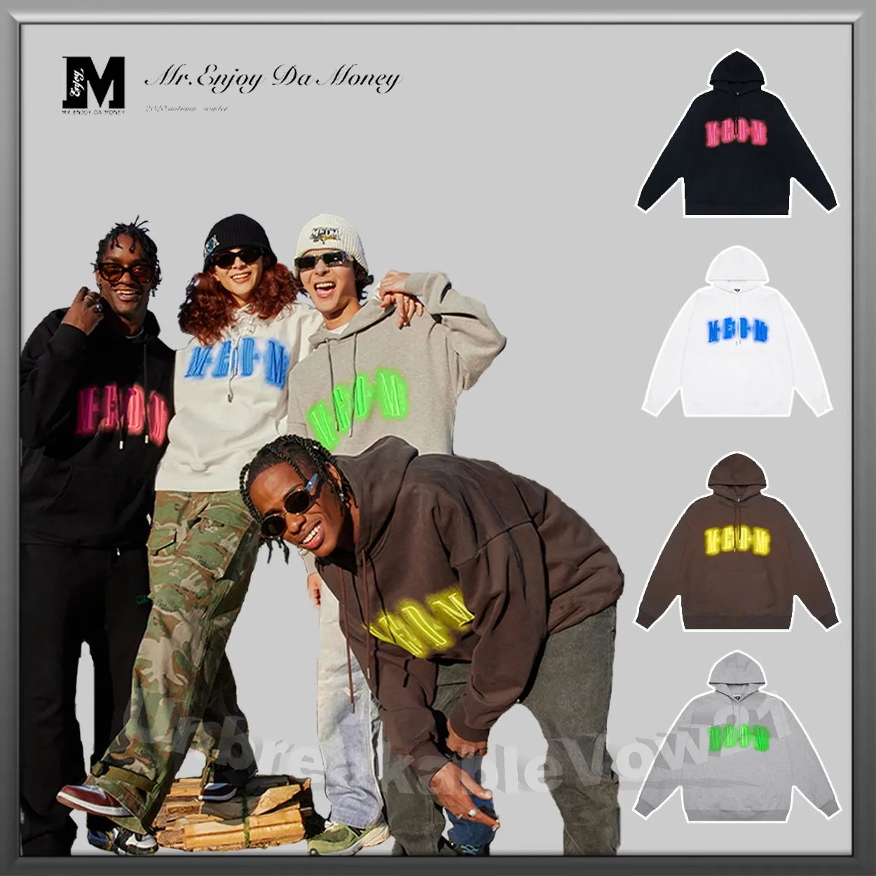 MR. ENJOY DA MONEY  |Unisex Long Sleeves Cotton Logo Hoodies