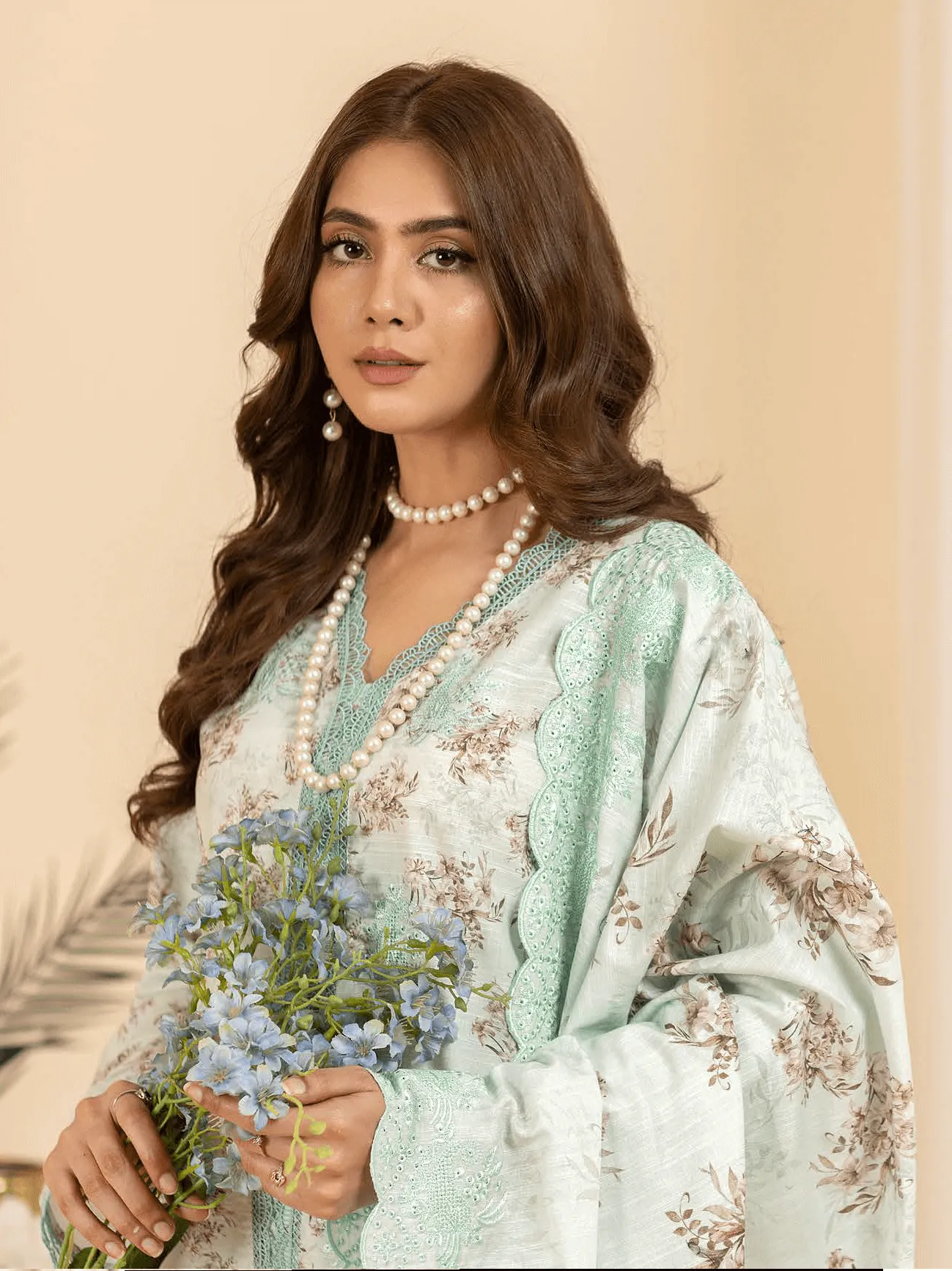 Mumtaz by Manizay Premium Embroidered Khaddar Unstitched 3Pc Suit M-03