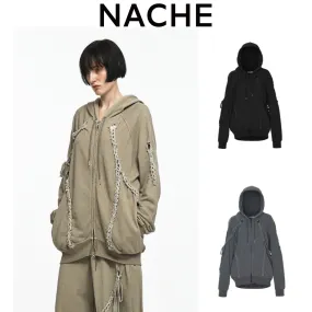 NACHE  |Unisex Street Style Logo Hoodies & Sweatshirts