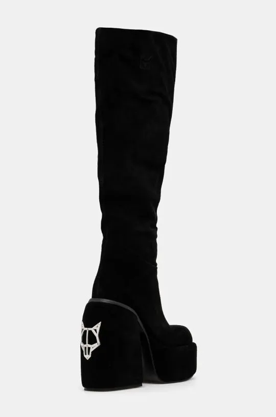 Naked Wolfe boots Space women's black color Space Black Kid Suede