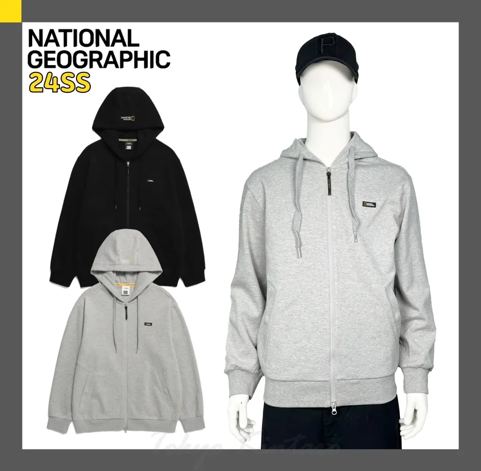 NATIONAL GEOGRAPHIC  |Unisex Street Style Logo Hoodies