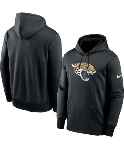 Nike Men's Black Jacksonville Jaguars Fan Gear Primary Logo Therma Performance Pullover Hoodie