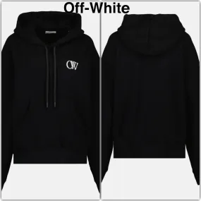 Off-White  |Street Style Logo Hoodies & Sweatshirts