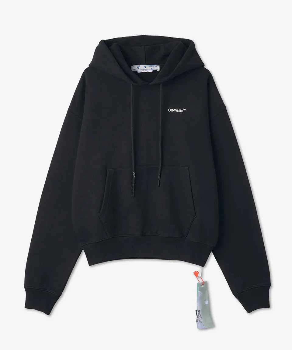 Off-White  |Street Style Long Sleeves Plain Cotton Logo Hoodies