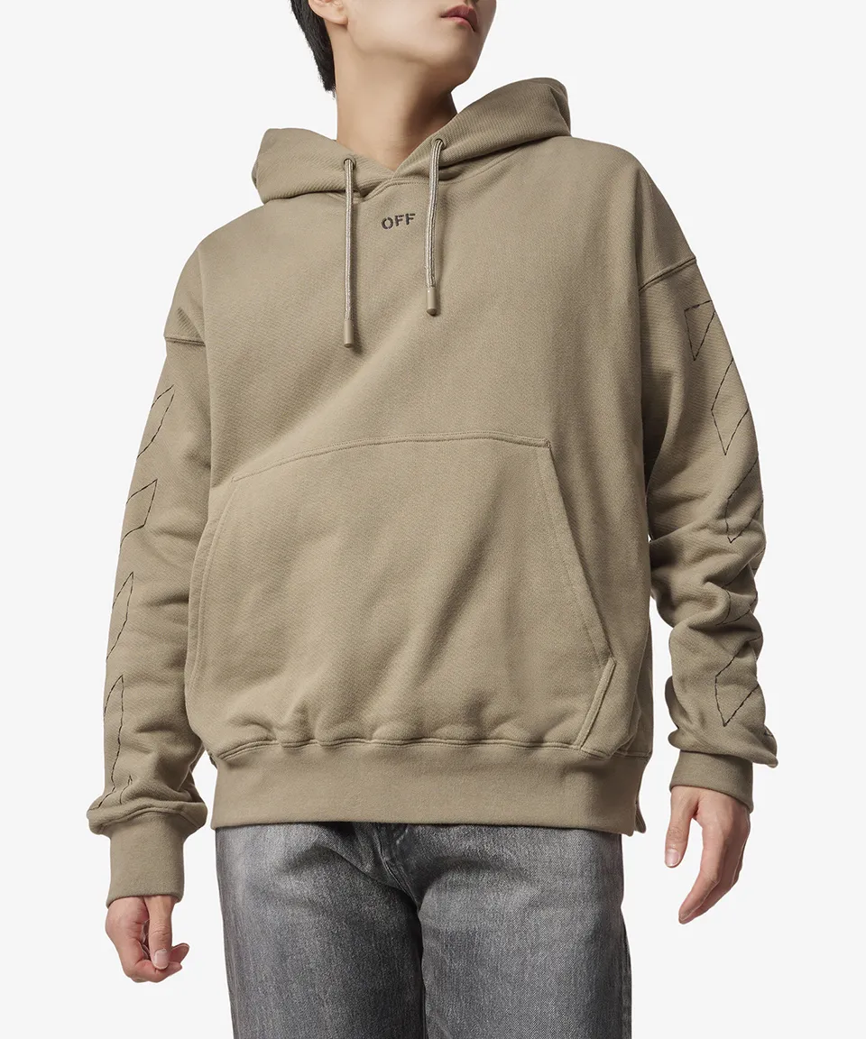 Off-White  |Street Style Plain Cotton Logo Hoodies