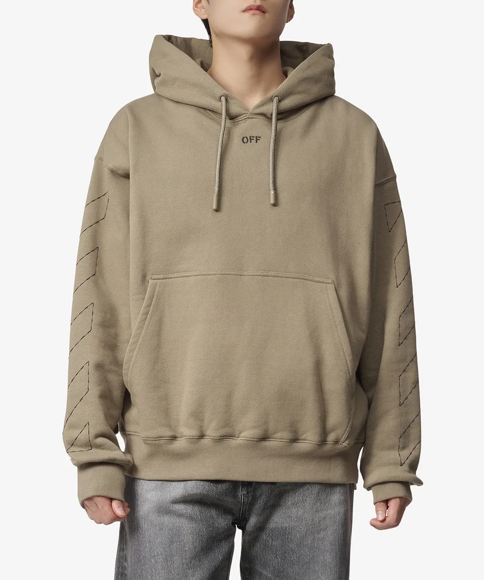 Off-White  |Street Style Plain Cotton Logo Hoodies