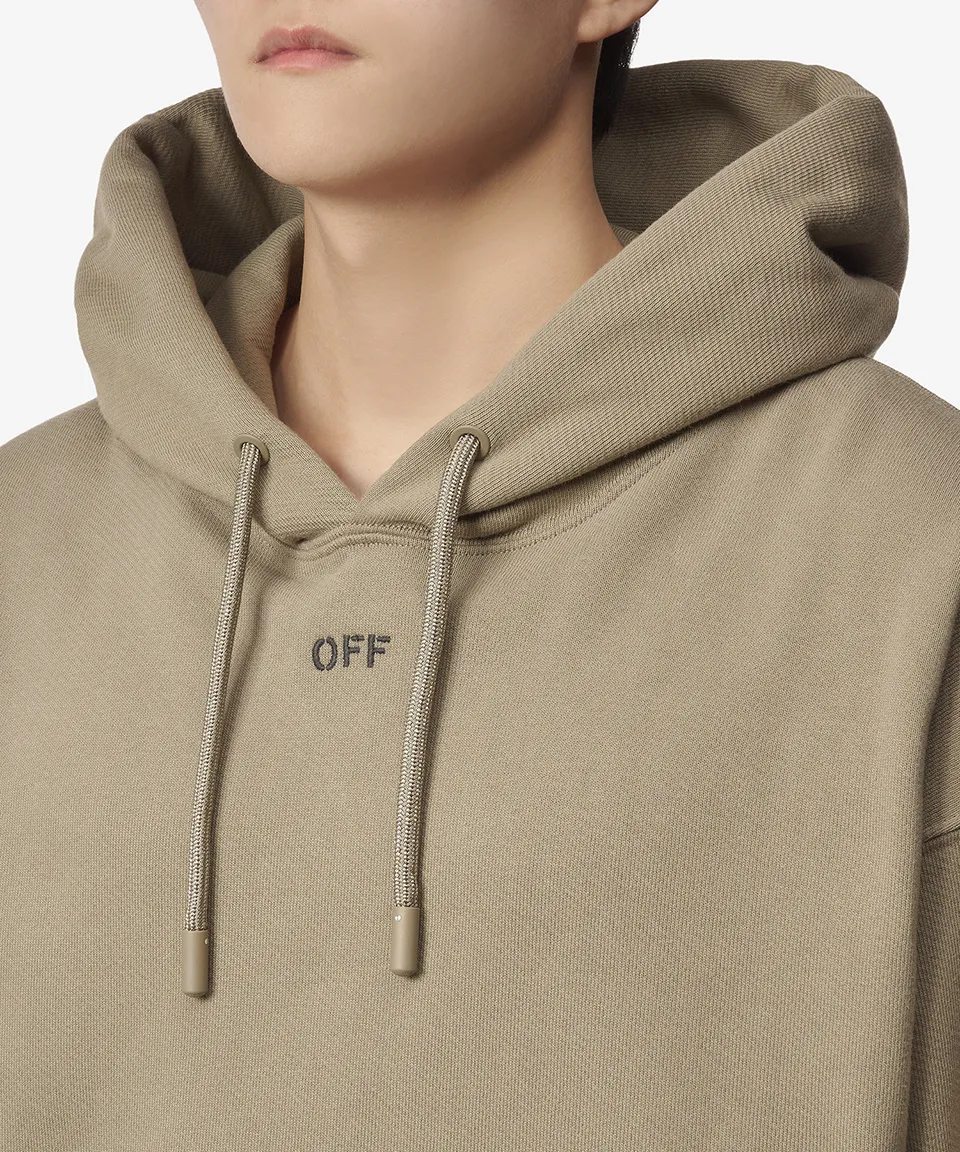 Off-White  |Street Style Plain Cotton Logo Hoodies