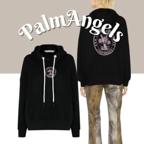 Palm Angels  |Street Style Logo Hoodies & Sweatshirts