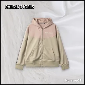 Palm Angels  |Street Style Long Sleeves Plain Logo Hoodies