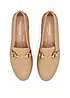 Paradox London Christa Nude Faux Leather Flat Loafer Shoes