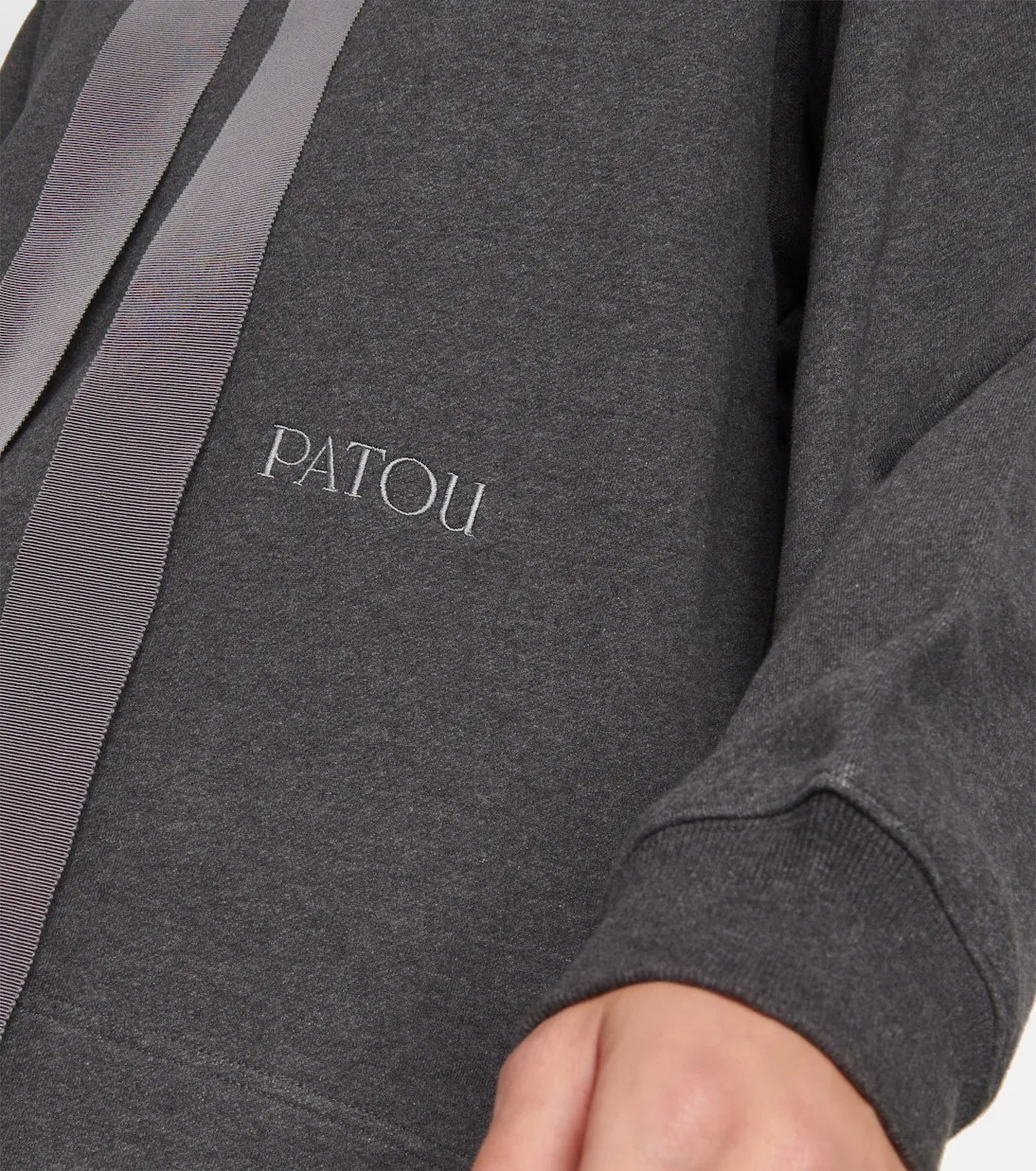 PATOU  |Long Sleeves Plain Cotton Oversized Logo