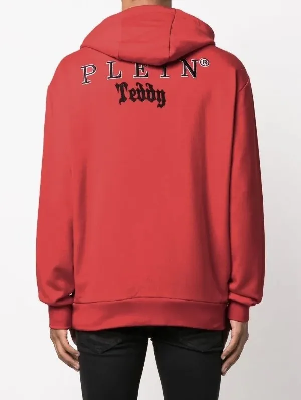 PHILIPP PLEIN  |Street Style Long Sleeves Cotton Logo Designers Hoodies