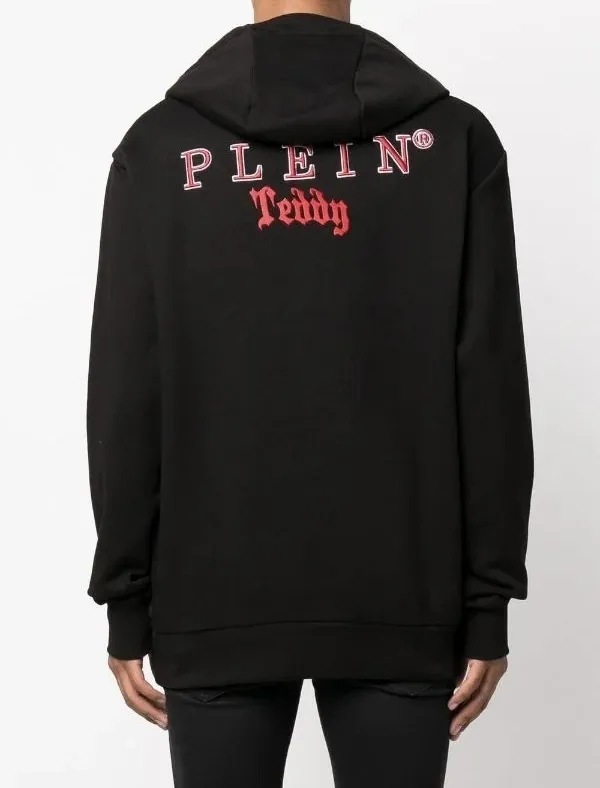 PHILIPP PLEIN  |Street Style Long Sleeves Cotton Logo Designers Hoodies