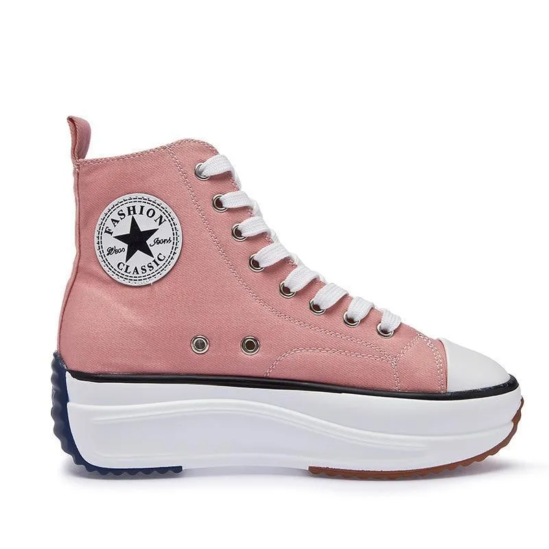 Platform Canvas Sneakers For Women  Trainers