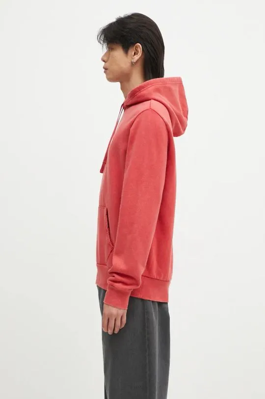 Polo Ralph Lauren cotton sweatshirt men's red color hooded smooth 710916690