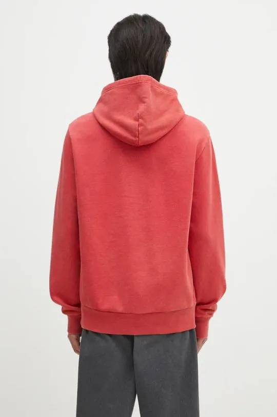 Polo Ralph Lauren cotton sweatshirt men's red color hooded smooth 710916690