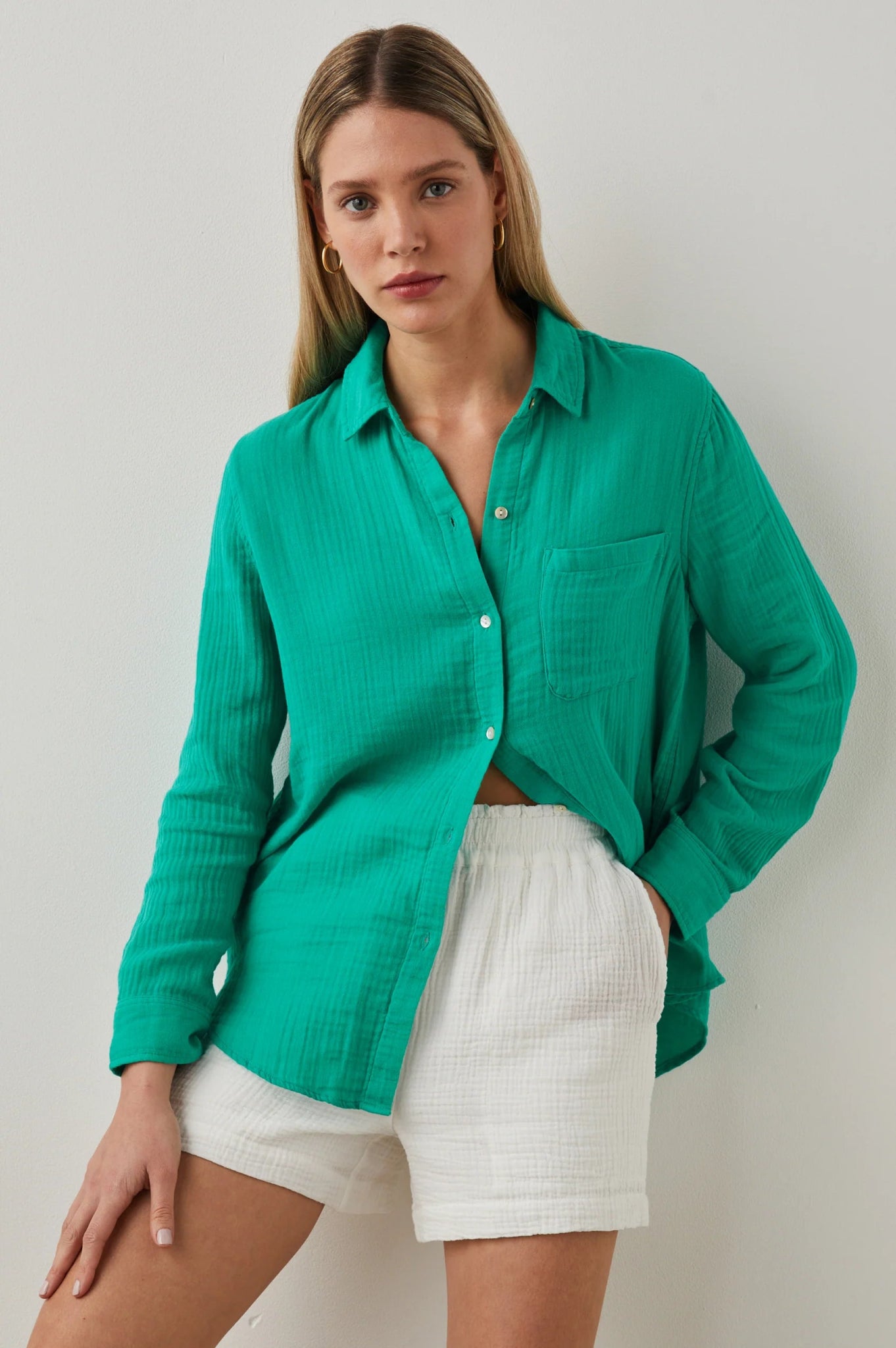 Rails Ellis Shirt in Emerald