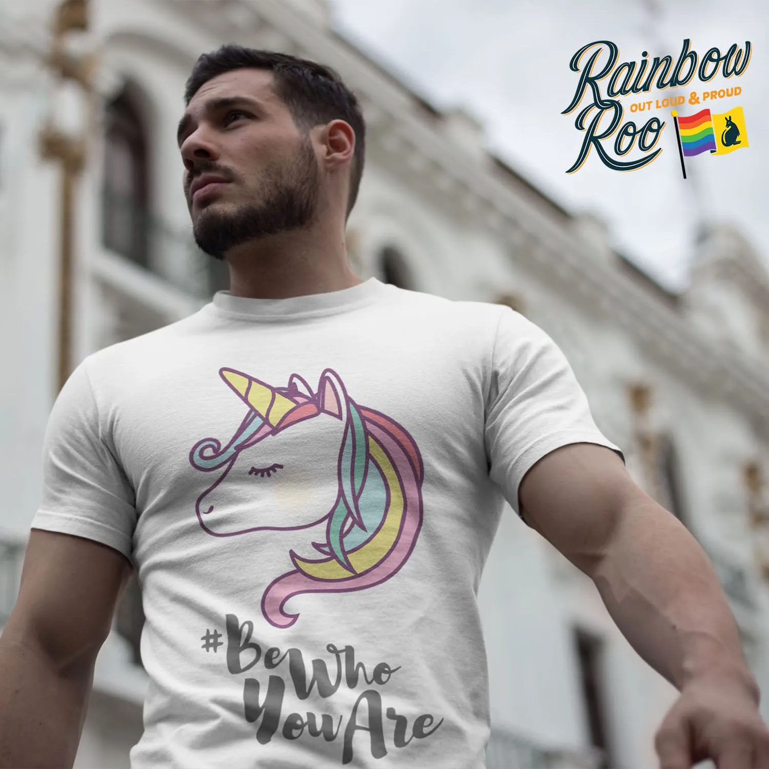 Rainbow Unicorn Be Who You Are T-Shirt Unisex (LG002)