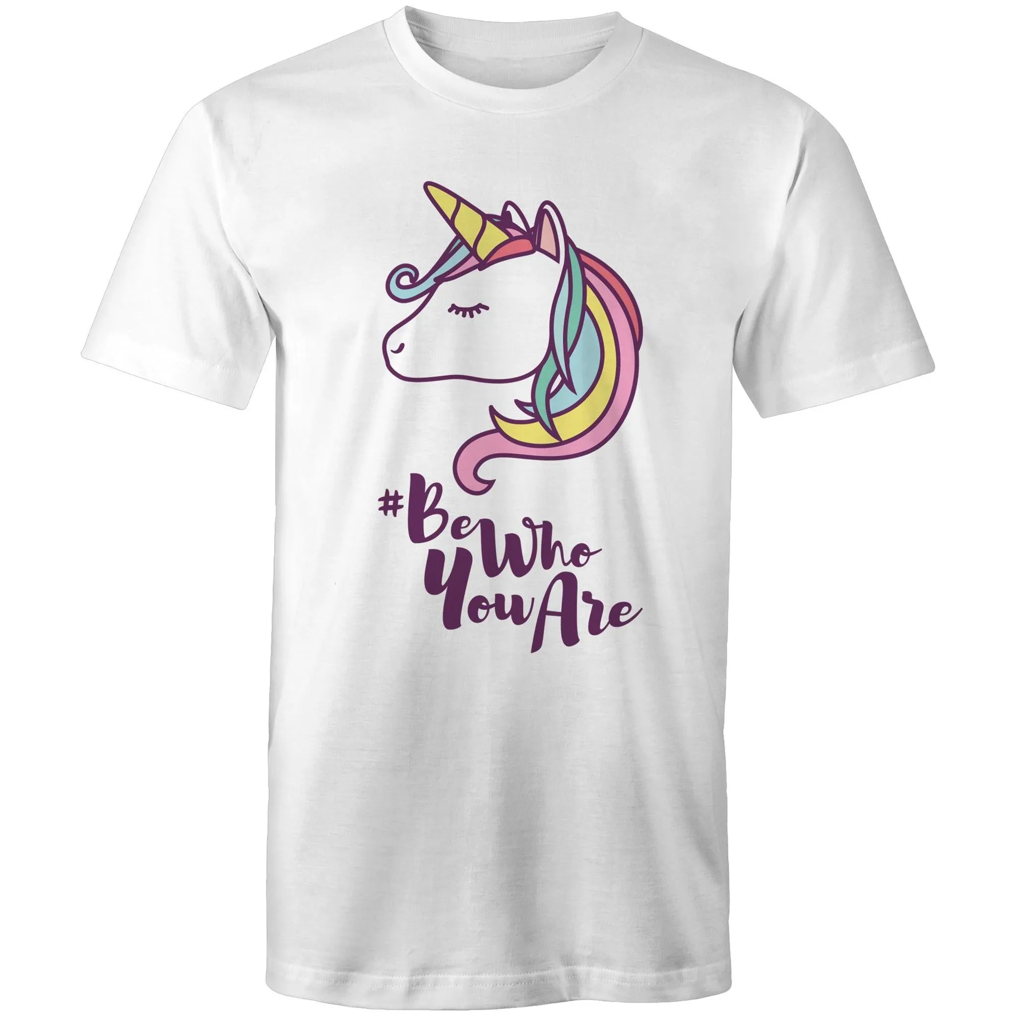 Rainbow Unicorn Be Who You Are T-Shirt Unisex (LG002)