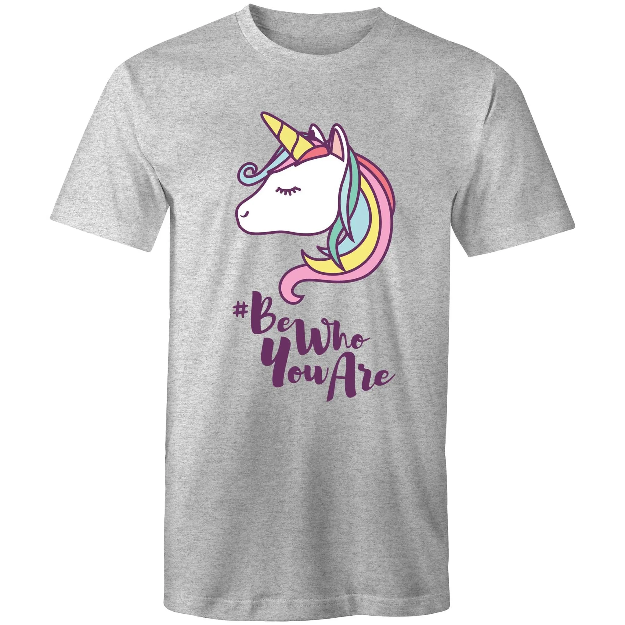 Rainbow Unicorn Be Who You Are T-Shirt Unisex (LG002)