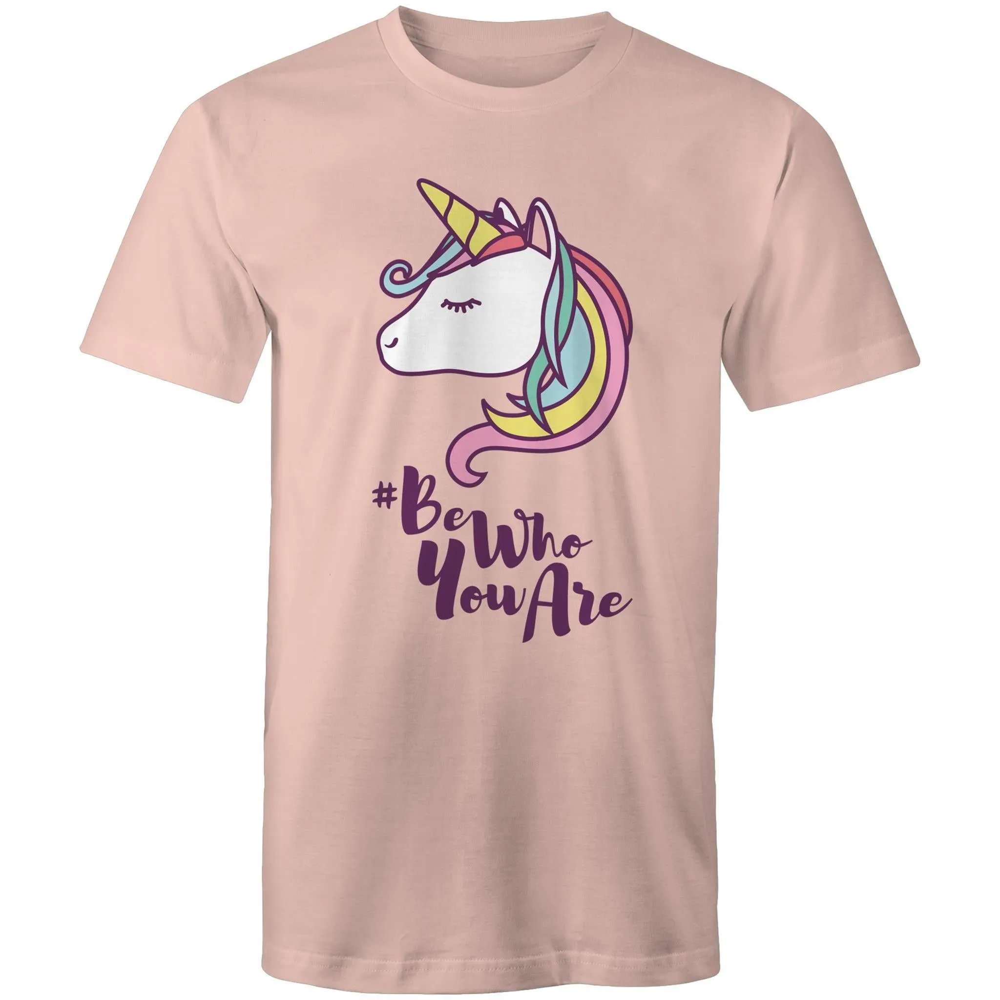 Rainbow Unicorn Be Who You Are T-Shirt Unisex (LG002)