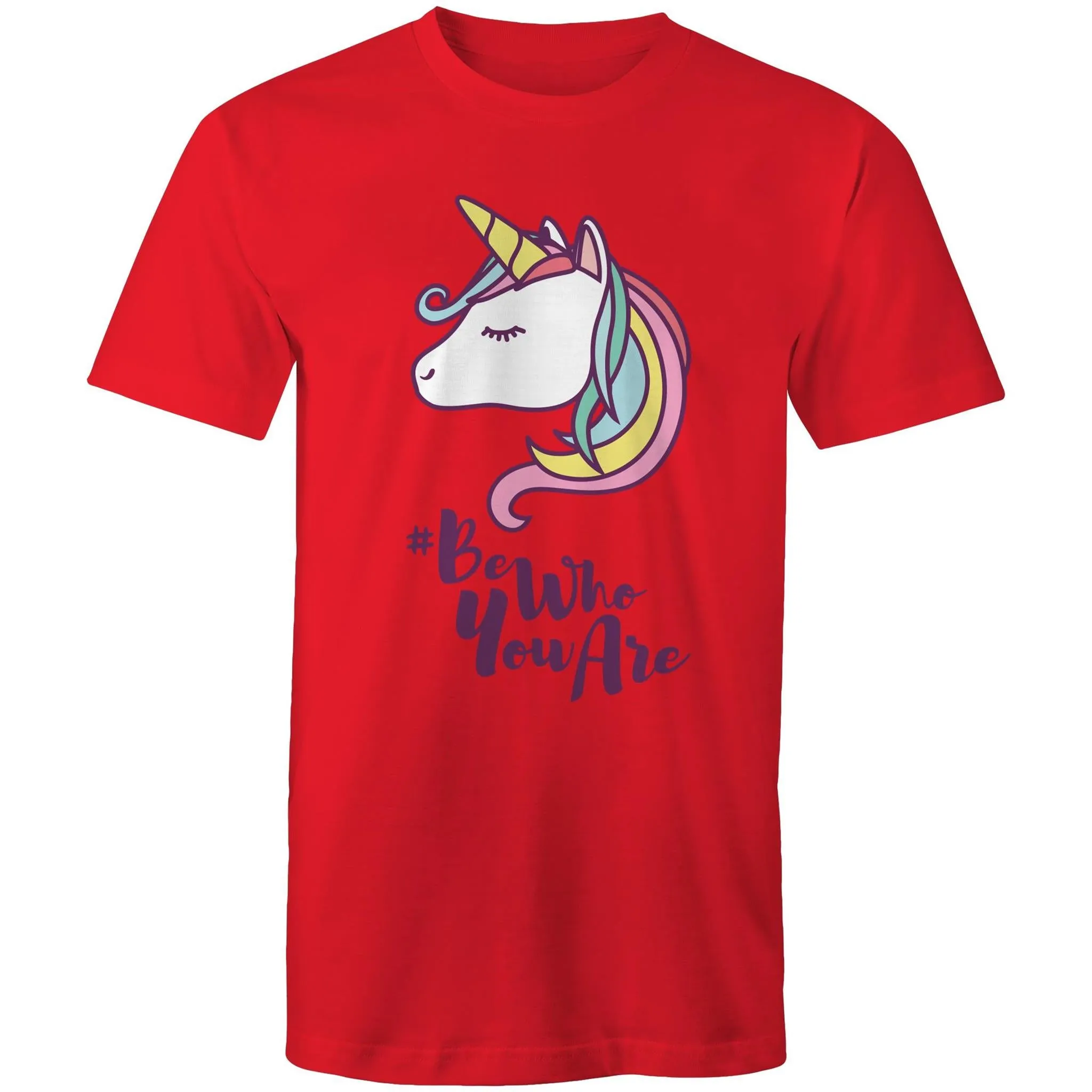 Rainbow Unicorn Be Who You Are T-Shirt Unisex (LG002)