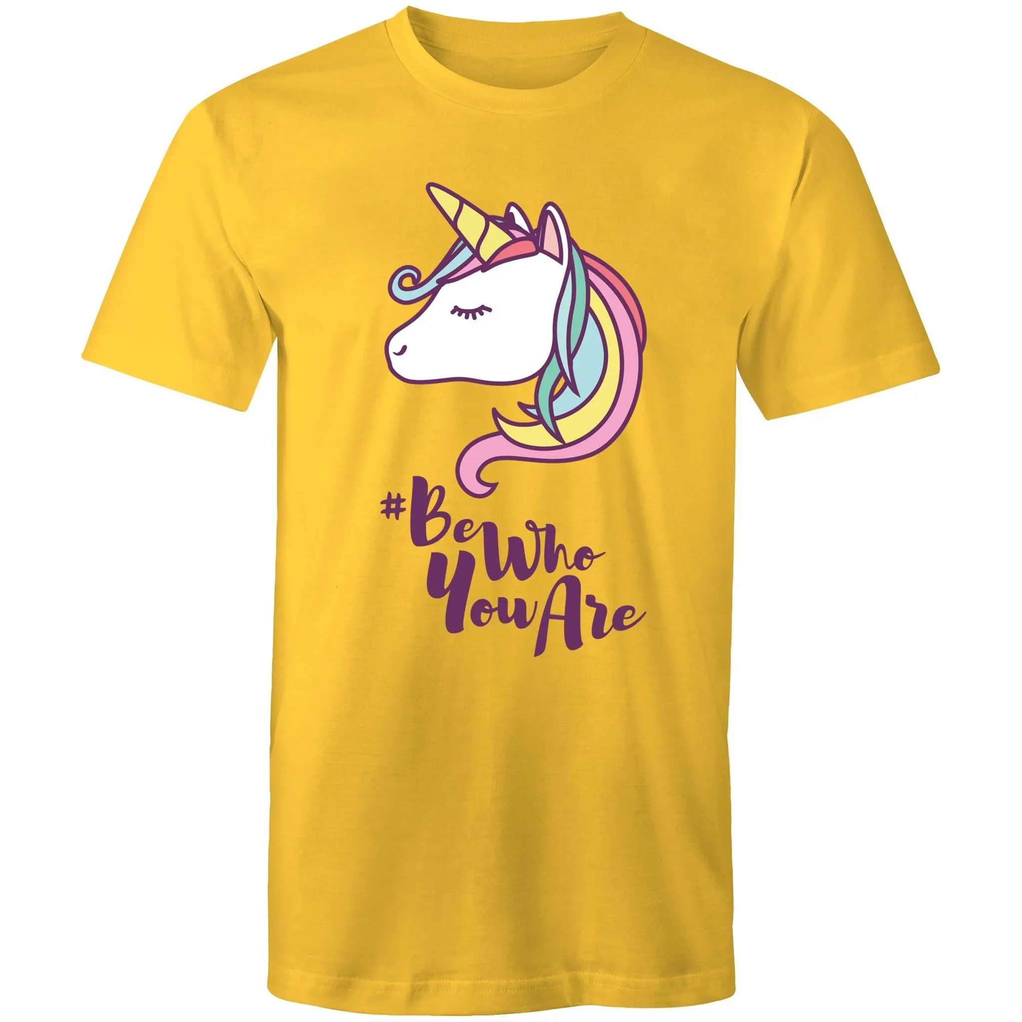 Rainbow Unicorn Be Who You Are T-Shirt Unisex (LG002)