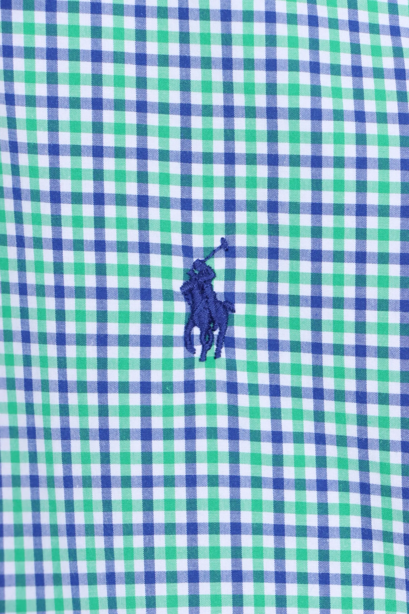 RALPH LAUREN Blue & Green Gingham Button Up Shirt (S)