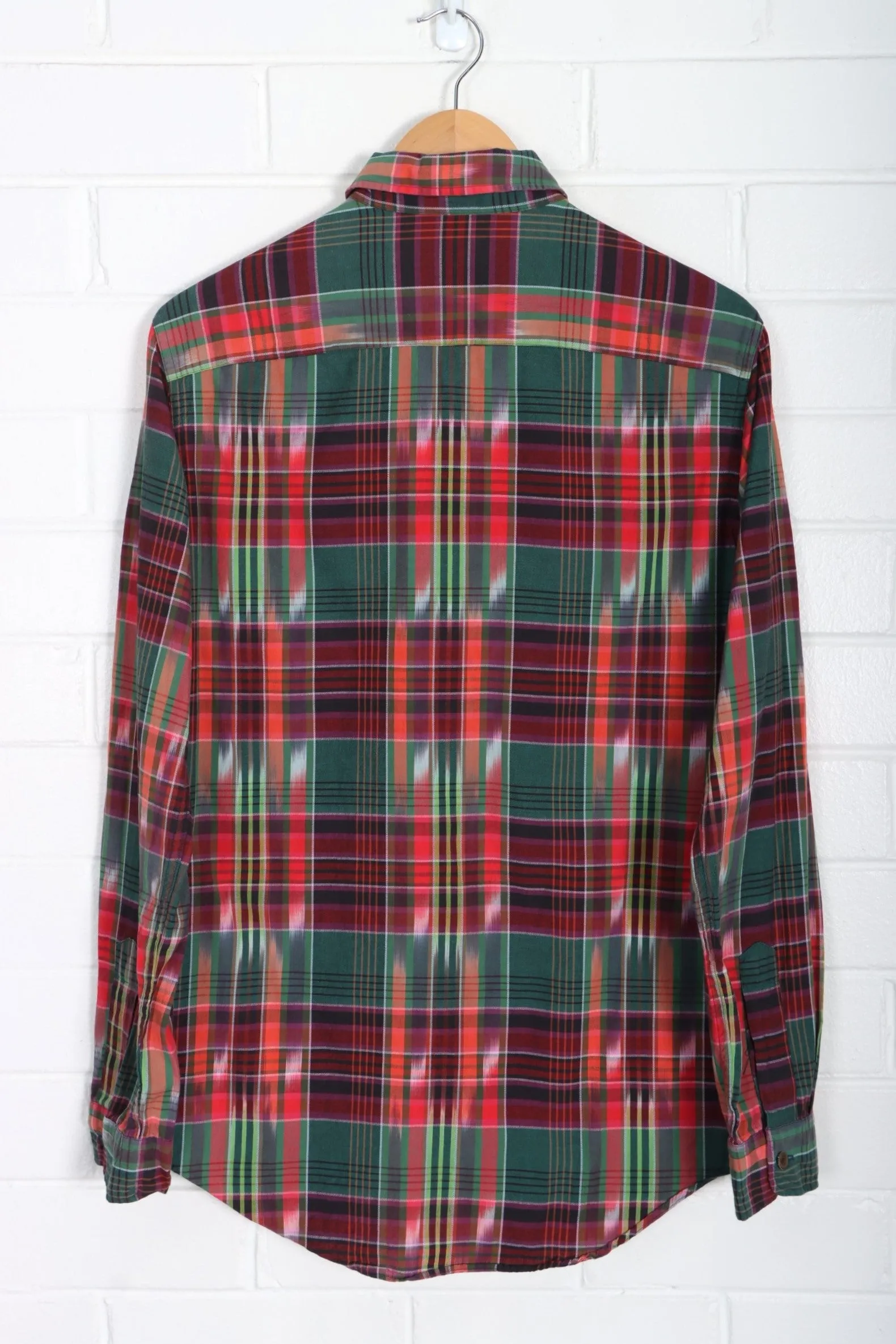 RALPH LAUREN POLO Plaid Madras Long Sleeve Shirt (S)